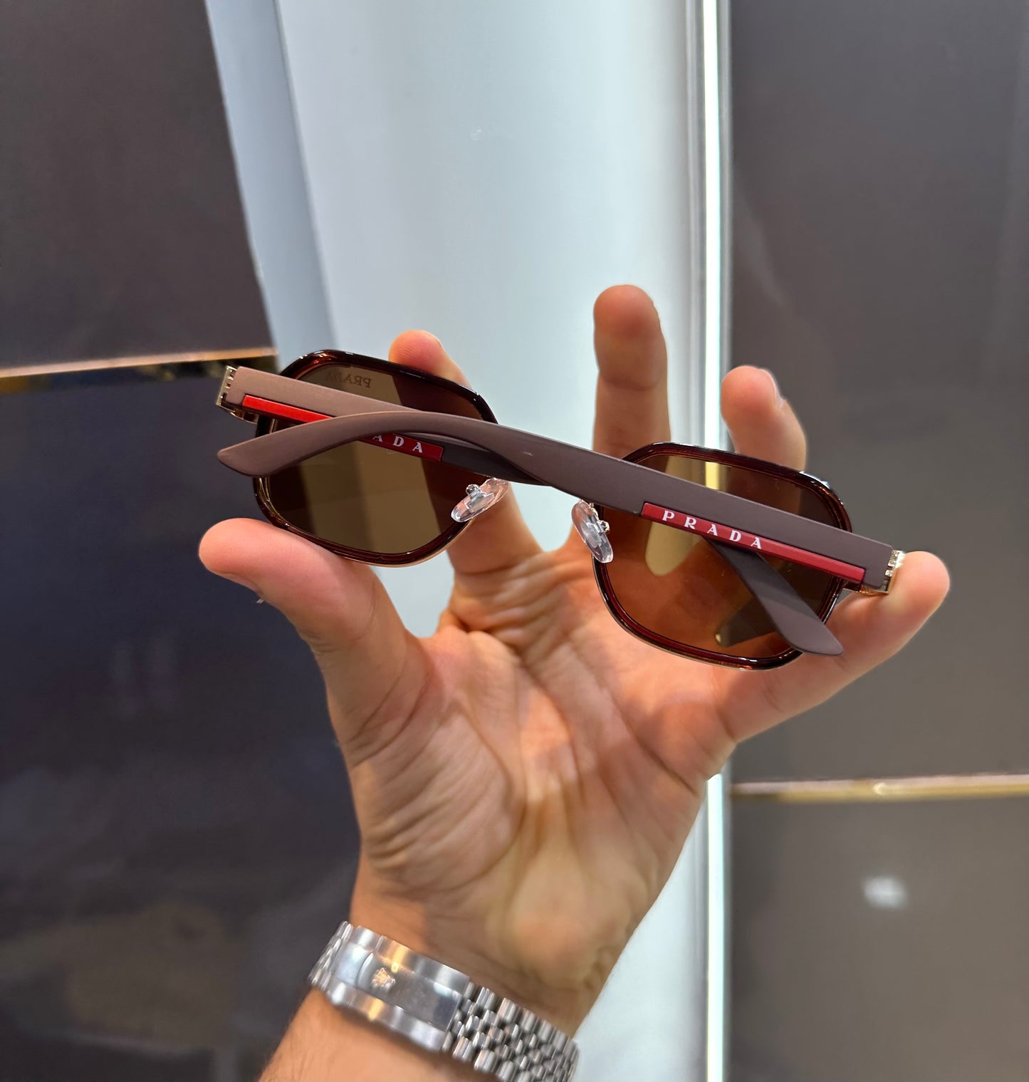 Prada Milano Brown Shahid Kapoor Edition Luxury Shade With Original Packing