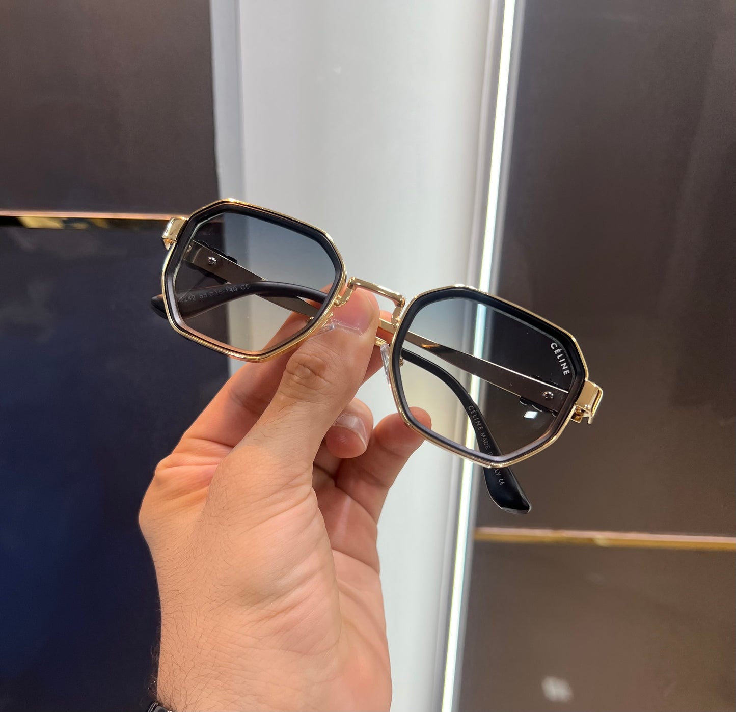 Celine Gold Dual Luxury Shade With Original Packing
