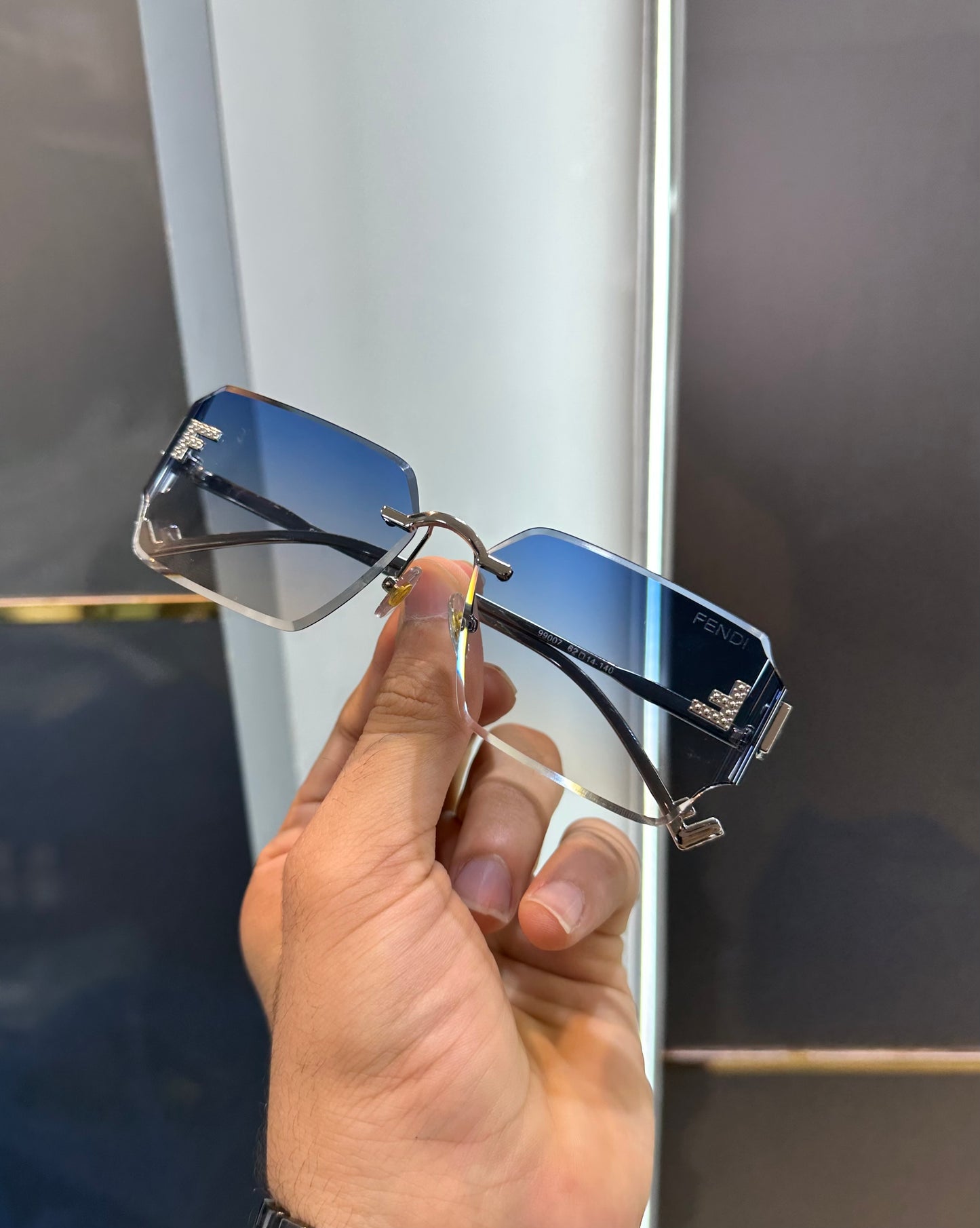 Fendi Dual Shade Metal Luxury Shade With Original Packing