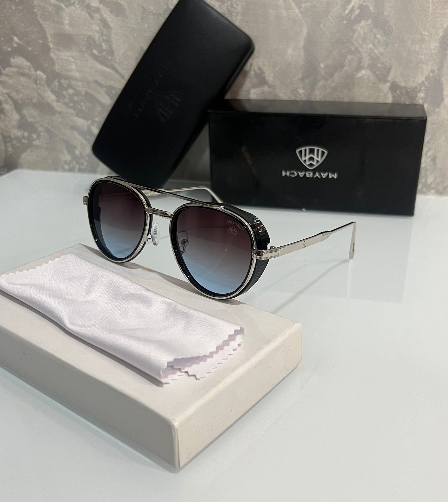 Maybach Blue Metal Luxury Shade With Original Packing