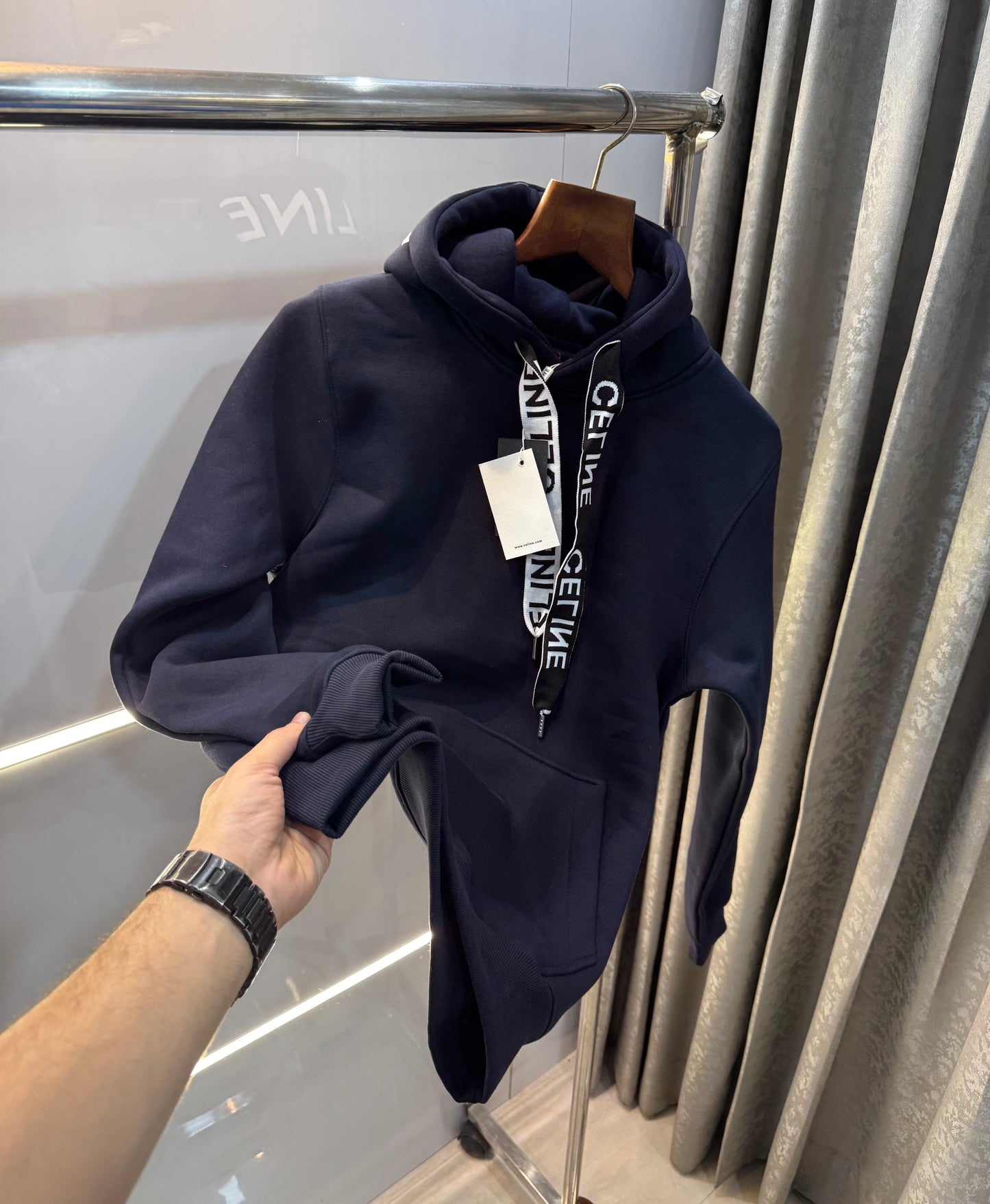 Celine Navy Blue Karan Aujla Edition Premium Imported Hoodie