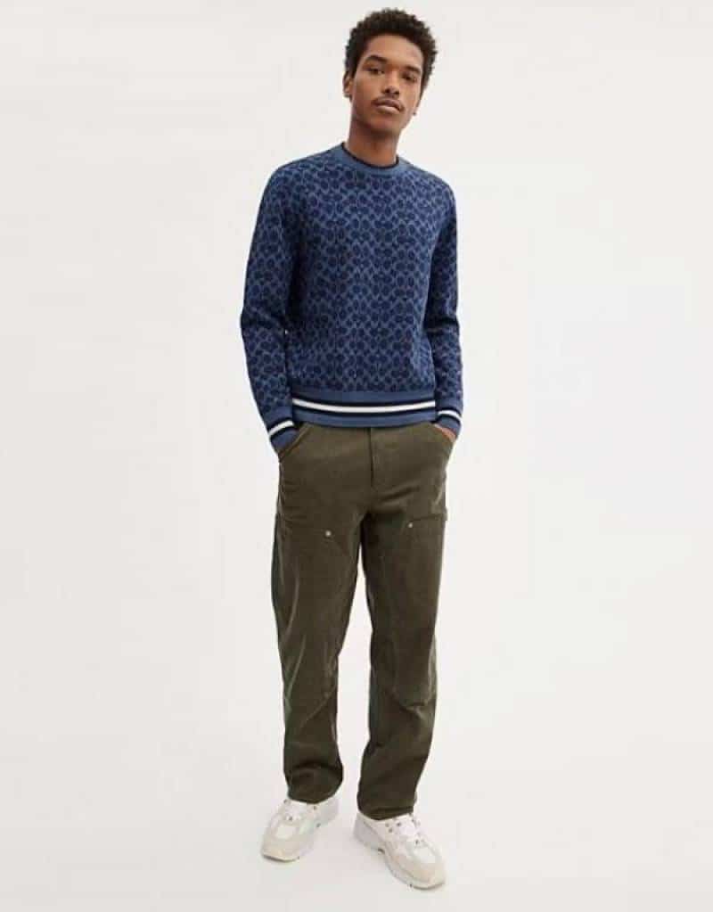 Coac h Navy Blue Imported Knitted Premium Pull Over