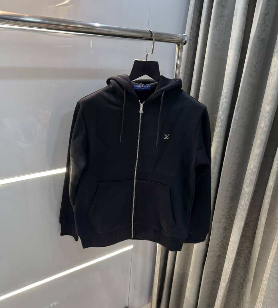 Louis Vuitton Black Logo Work Imported Jacket