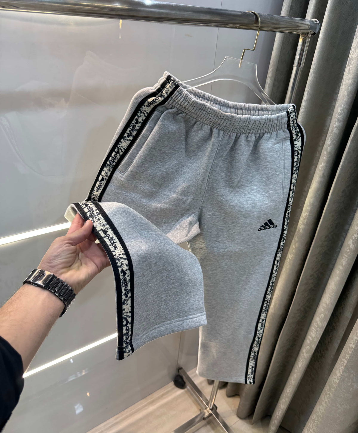 Adida s Grey Logo Work Imported Trackpant