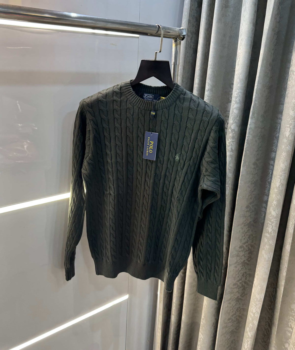 C Ralph Lauren Olive Green Knitted Imported Pull Over
