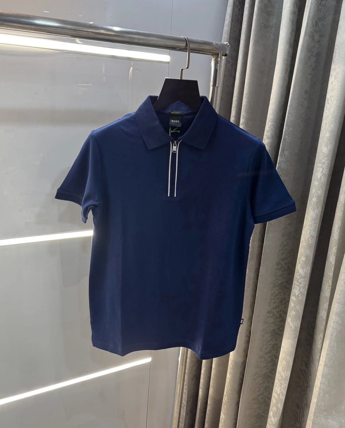 Hugo 6O5S Blue Zip Premium Polo T-Shirt