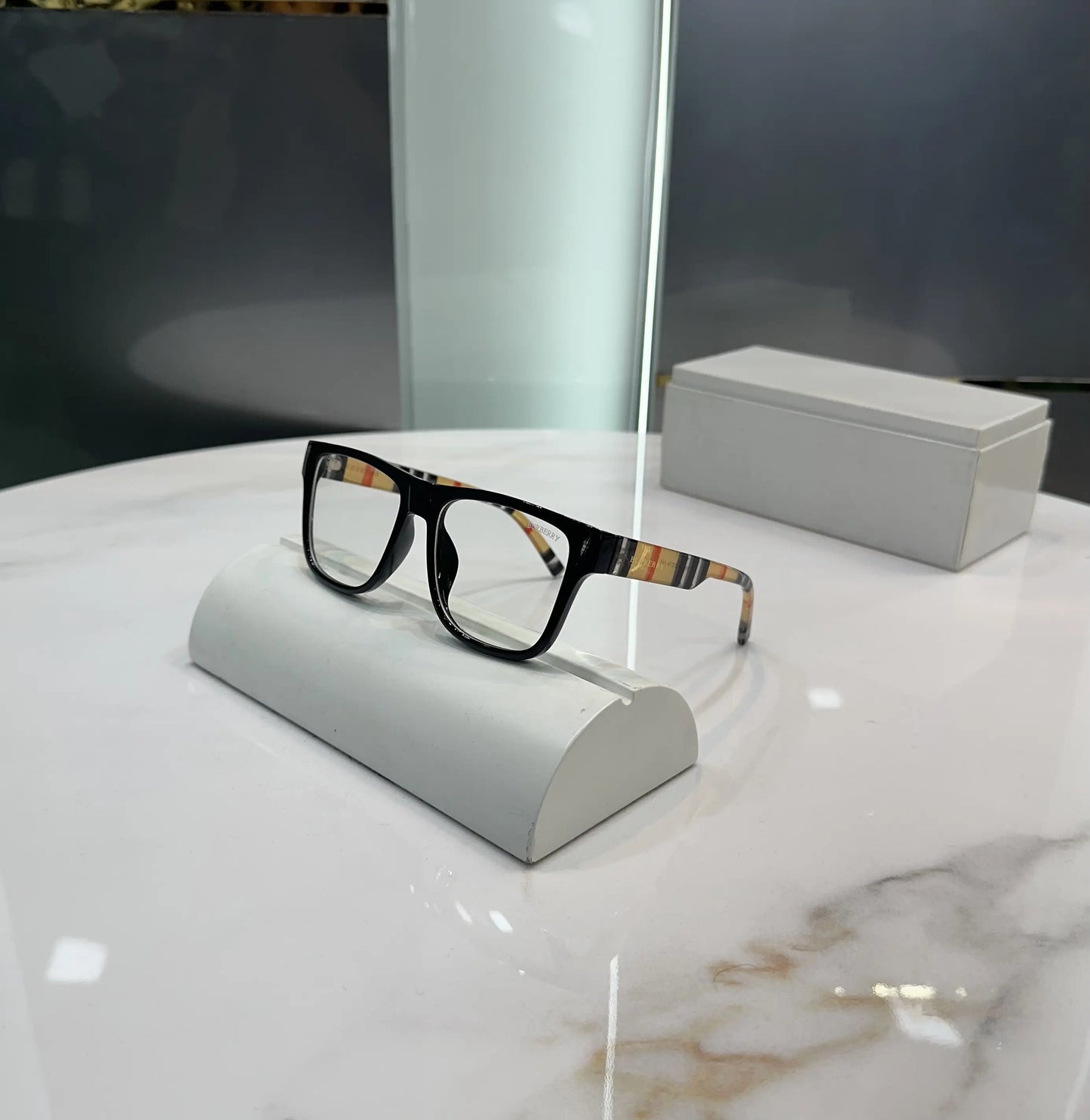 Burberry Transparent Luxury Sunglasses With Brand Box