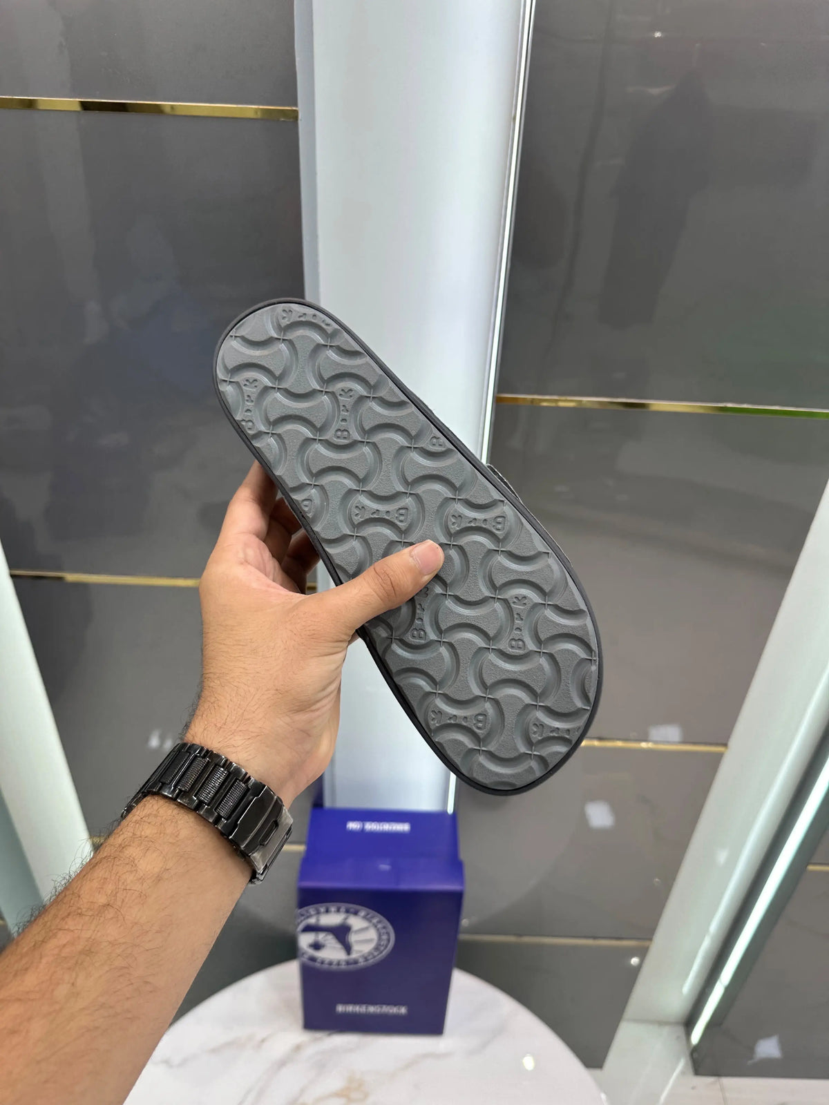 Birkenstock_Black Adjust Kyoto Nubuck Soft Slide For Men