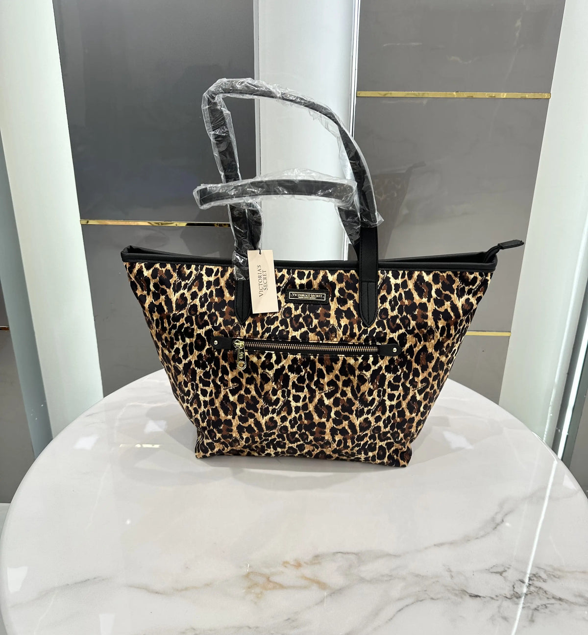 Victorias Secre t Luxury Tote Bag Leopard vs870