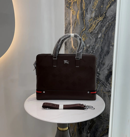 Burberr y Brown Luxury Premium Imported Laptop Bag
