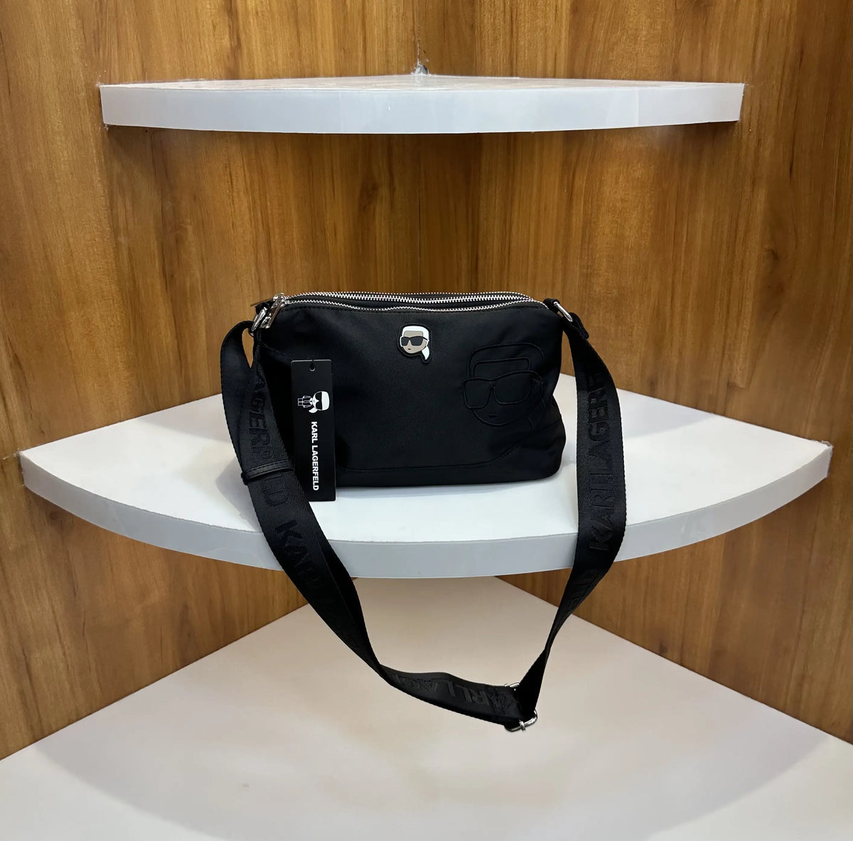 Karl Lagerfel d Luxury Sling Bag Black k98