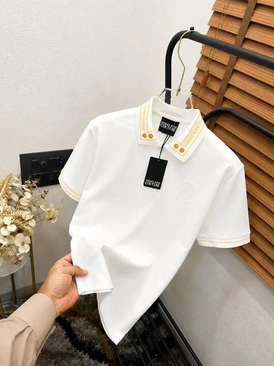 Versac_e Printed Imported Very Premium Classic Polo T-shirt (DN 546)
