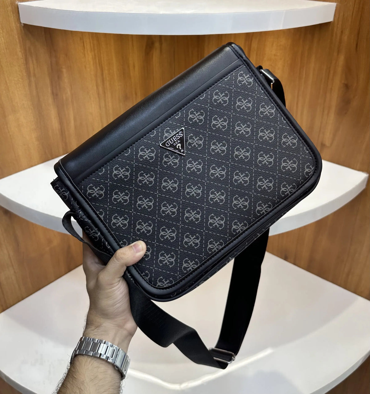 Gues s Monogram Premium Imported Cross Body Bag gs207