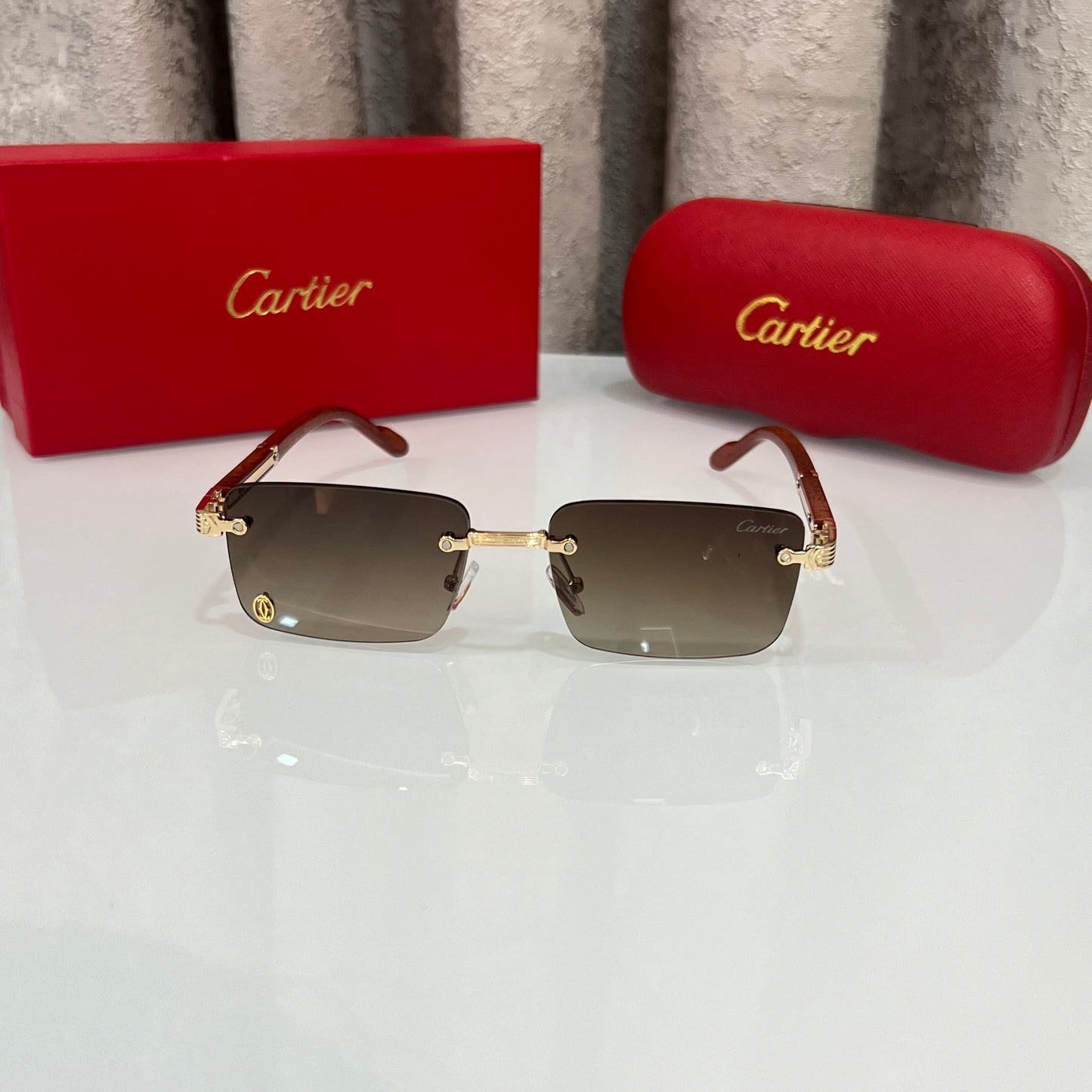 Cartier Classic Brown Karan Aujla Luxury Shade With Original Packing
