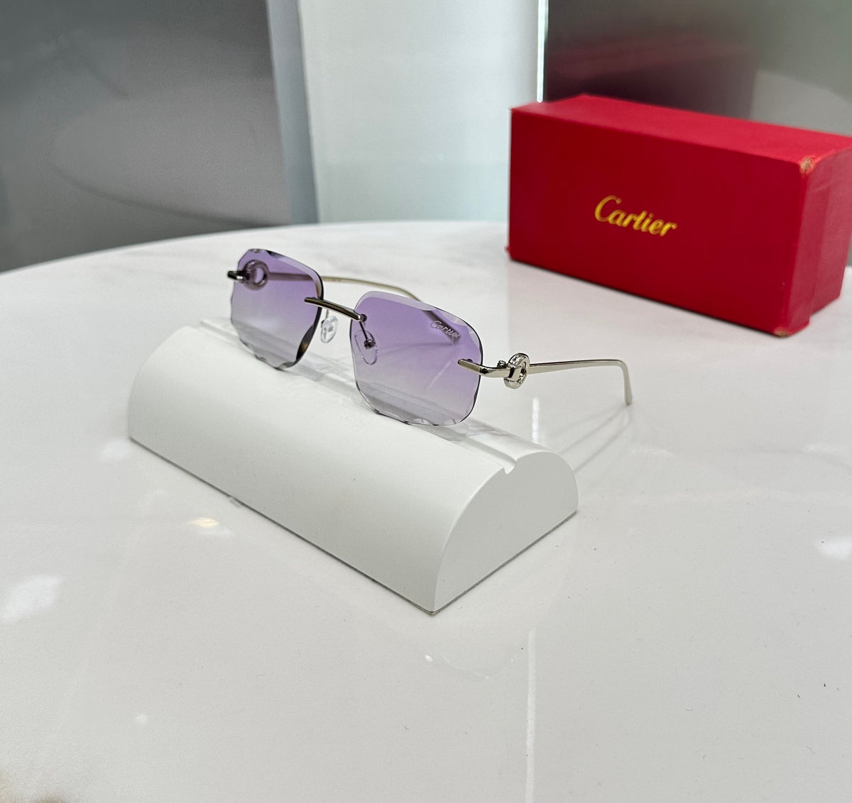 Cartier Purple Designer Limited Edition Luxury Shade With Original Packing