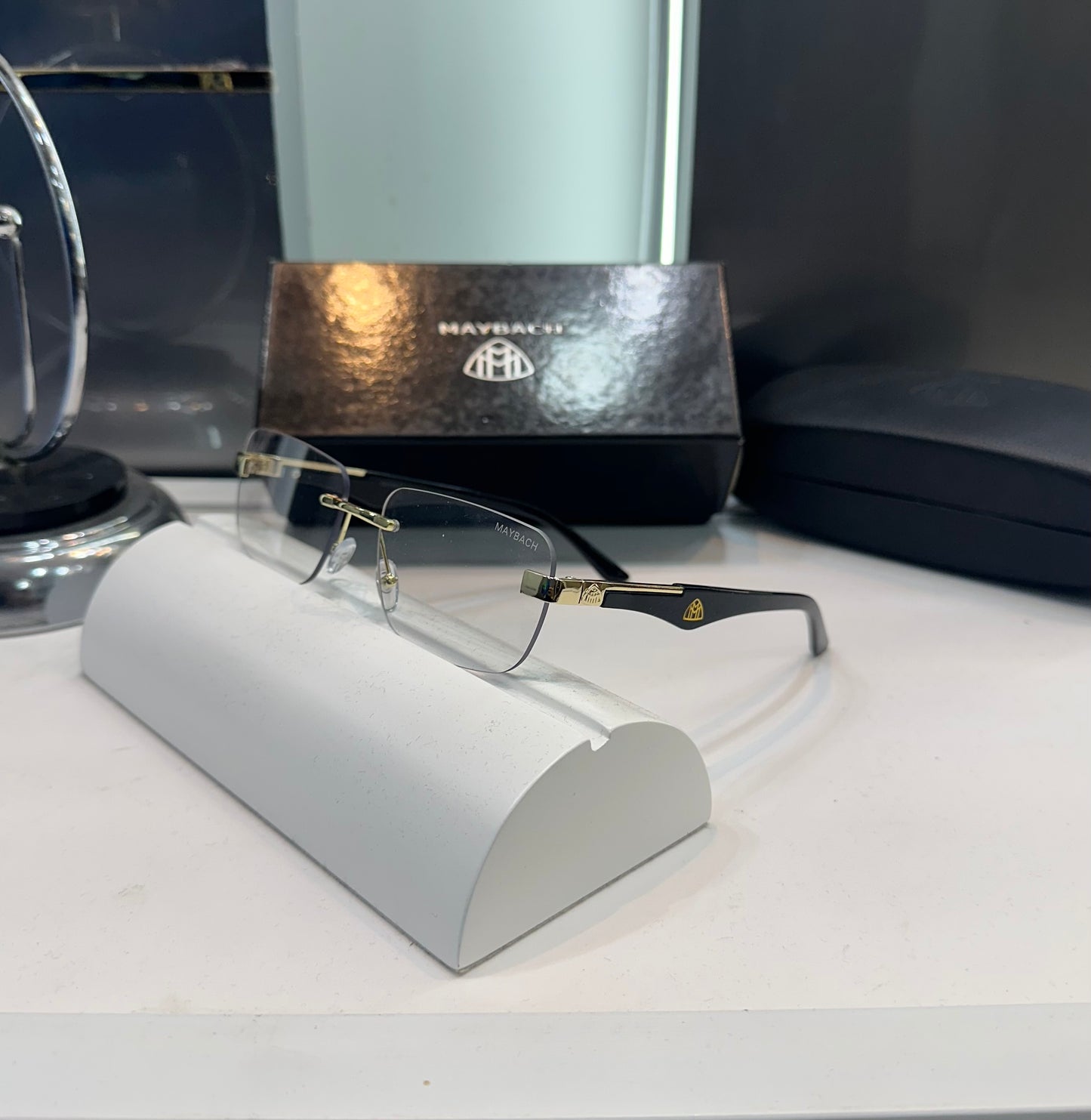 Maybach Black Gold Karan Aujla Luxury Shade With Original Box Packing