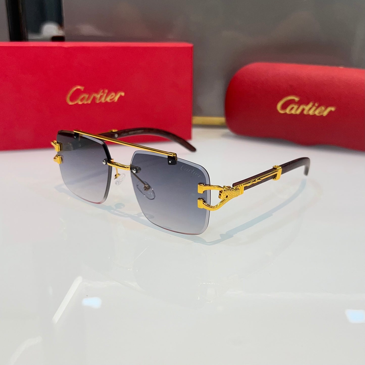 Cartier Black Shaded Honey Singh Edition Luxury Shade With Original Box Packing