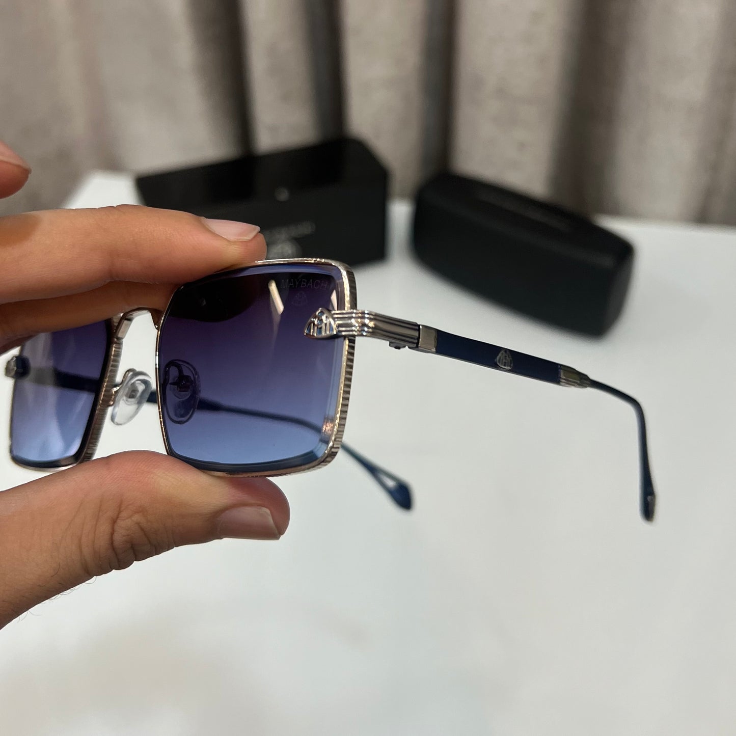 Maybach Blue Metal Luxury Shade With Original Packing