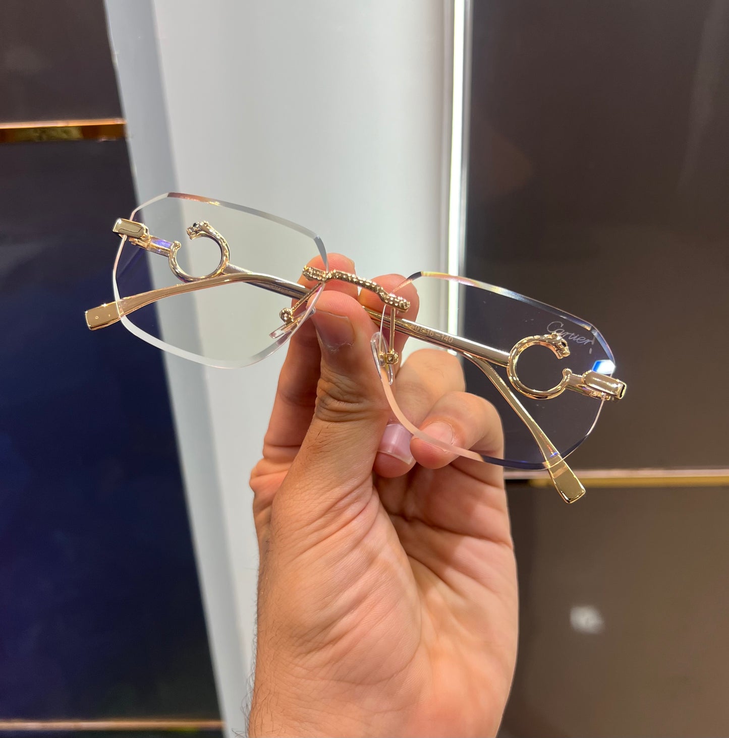 Cartier Transparent Jaguar Crazy Luxury Shade With Original Box Packing