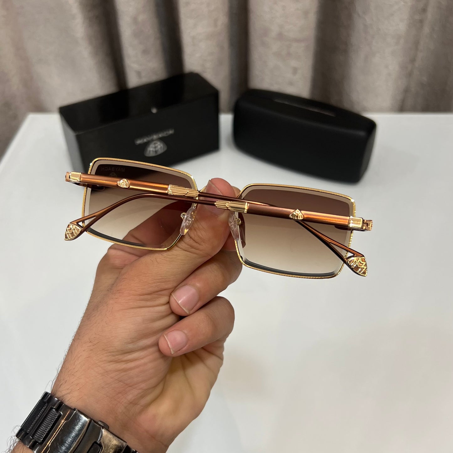 Maybach Brown Metal Luxury Shade With Original Packing