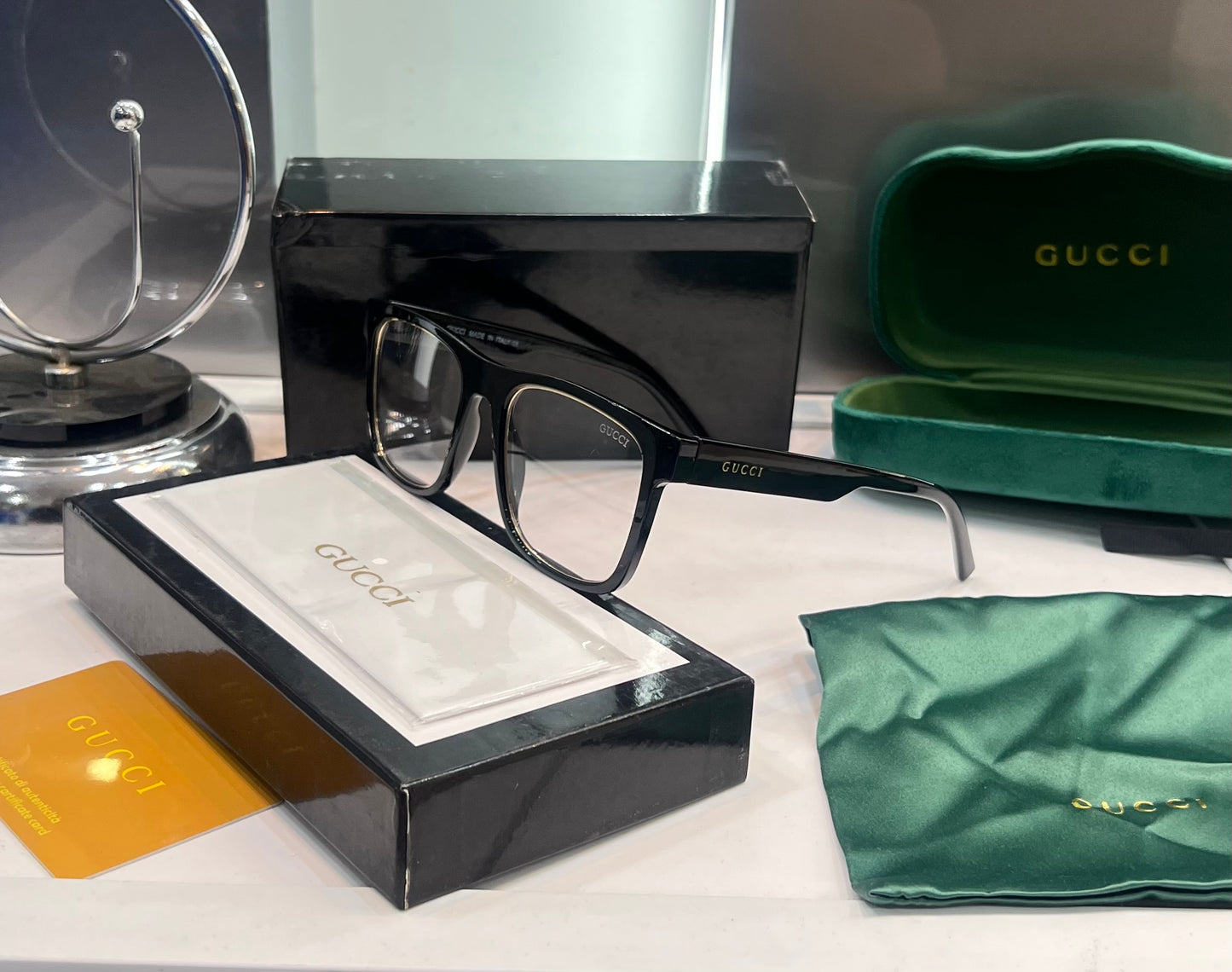 Gucci Black Transparent Luxury Shade With Original Packing 1001