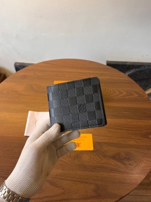 Louis Vuitton All Black Printed Monogram luxury wallet With Original Packing