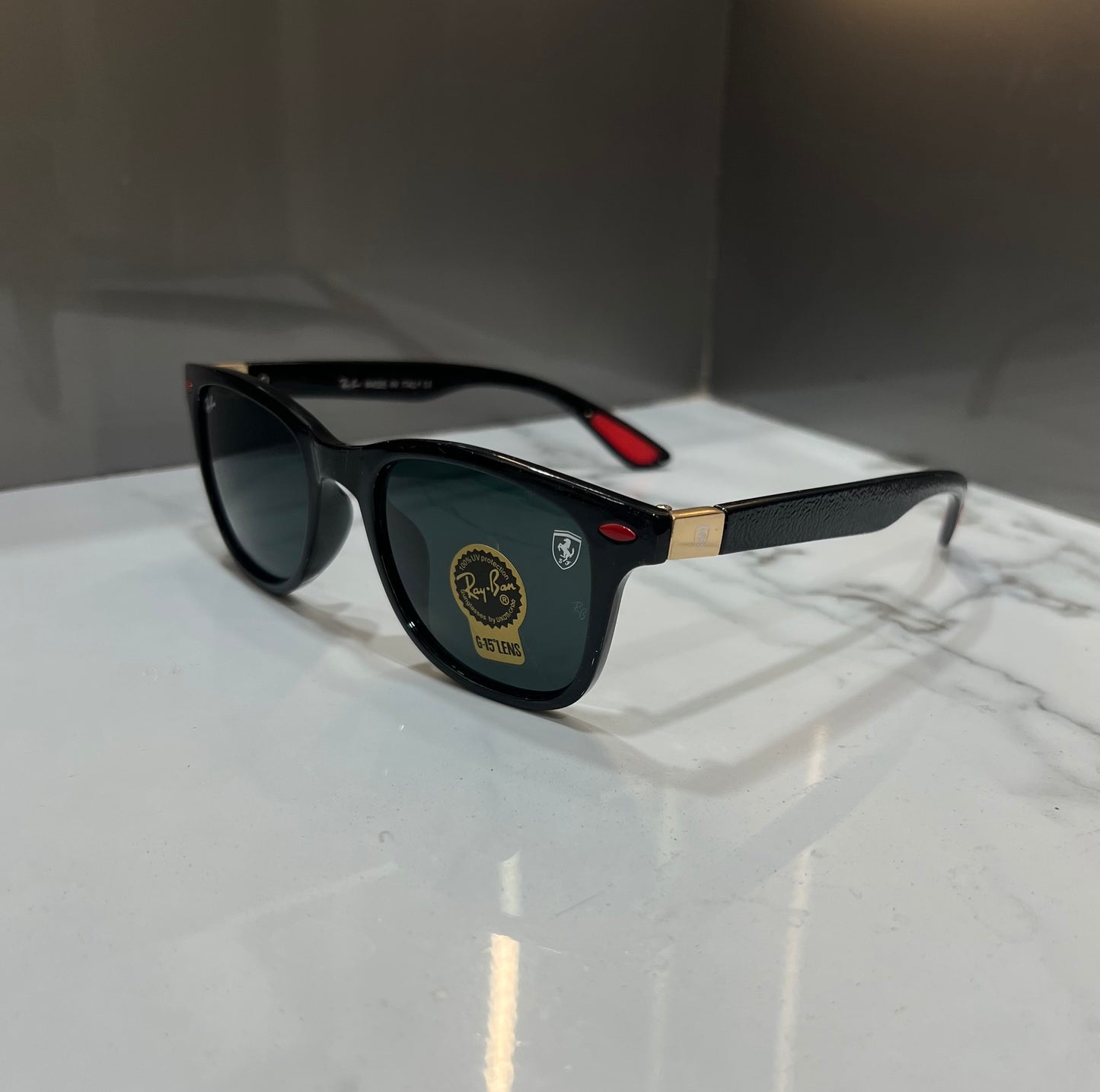 Rayban Black Gold Ferrari Luxury Shade With Original Packing