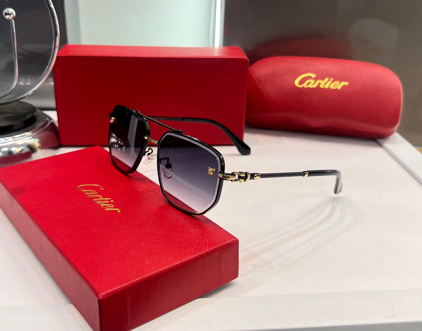 Cartier All Black New Luxury Shade With Original Box Packing