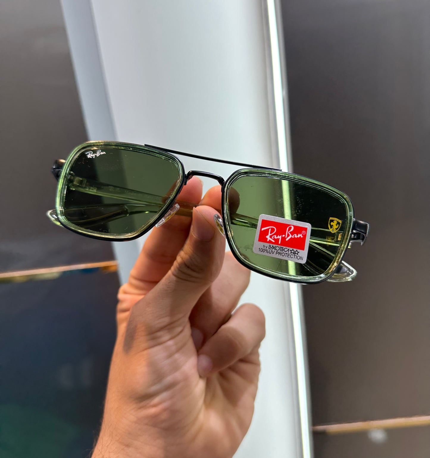 Ray Ban Ferrari Edition Green Designer Limited Edition Luxury Shade With Original Packing