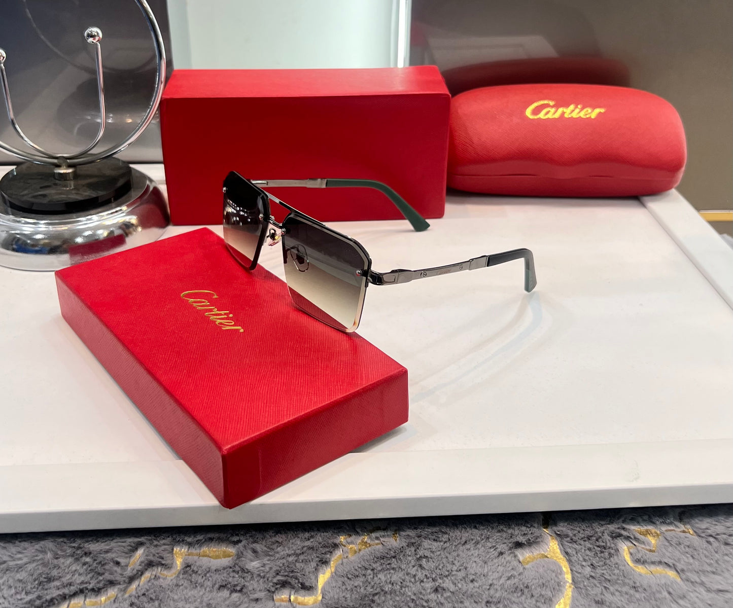 Cartier Green New Luxury Shade With Original Box Packing