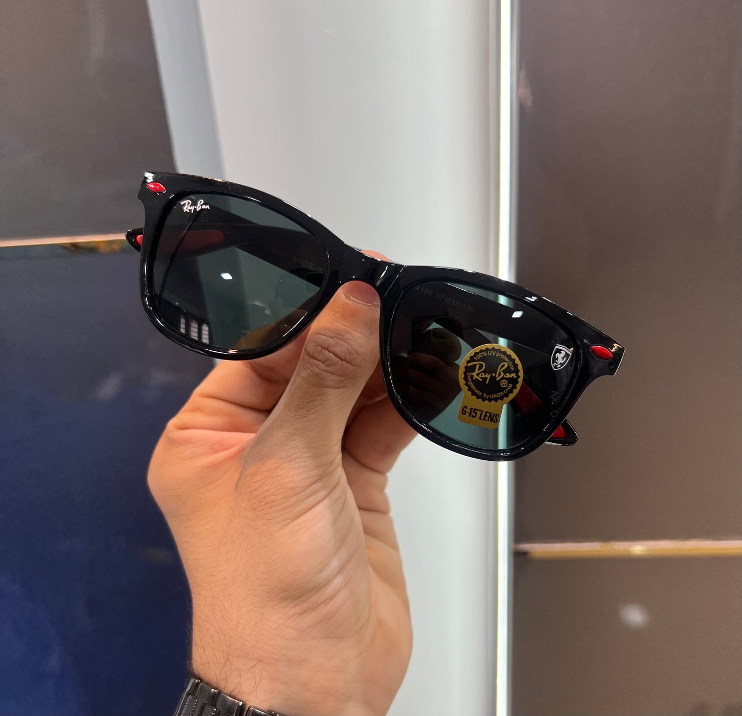 Rayban Black Gold Ferrari Luxury Shade With Original Packing