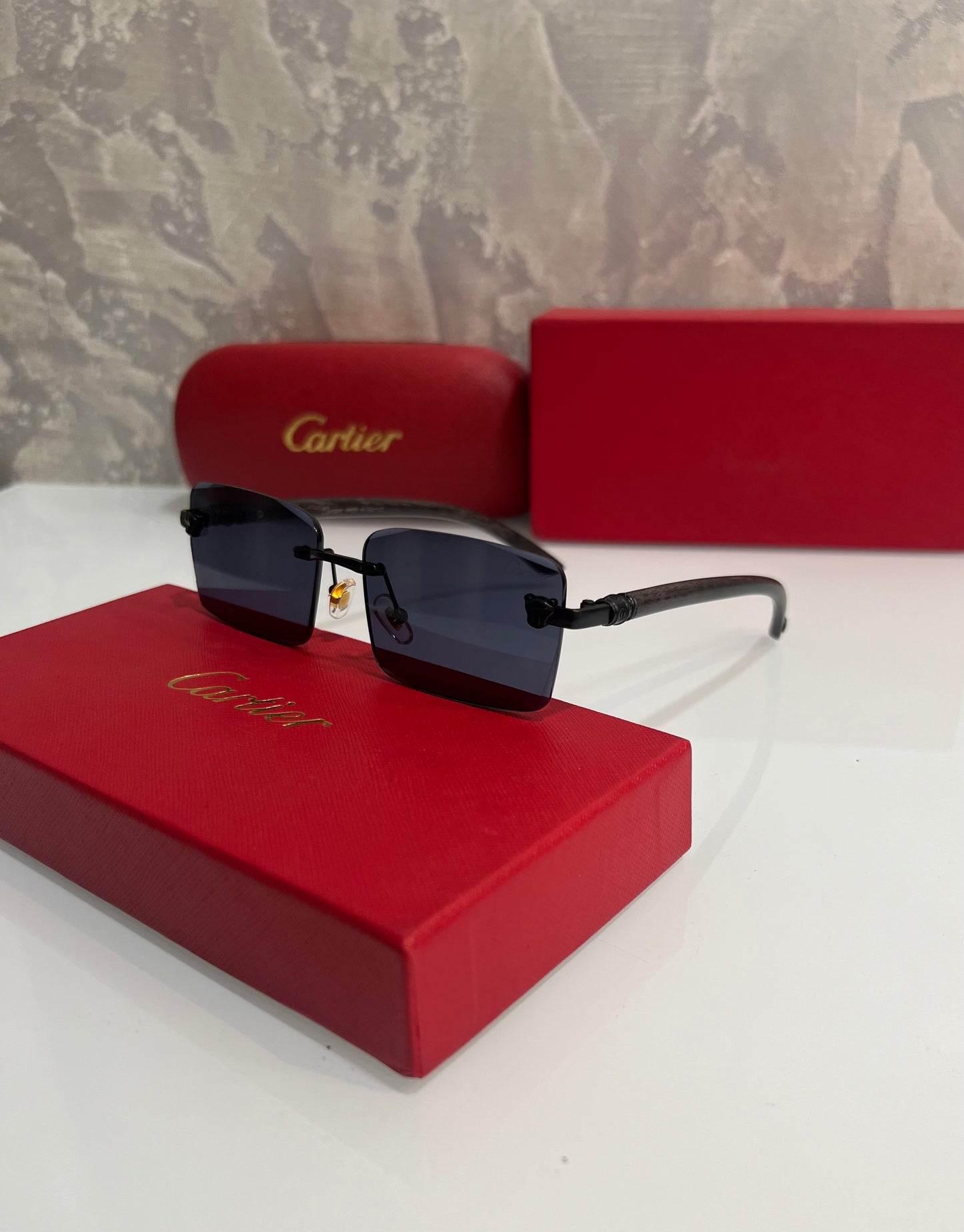 Cartier All Black Jaguar New Luxury Shade With Original Box Packing