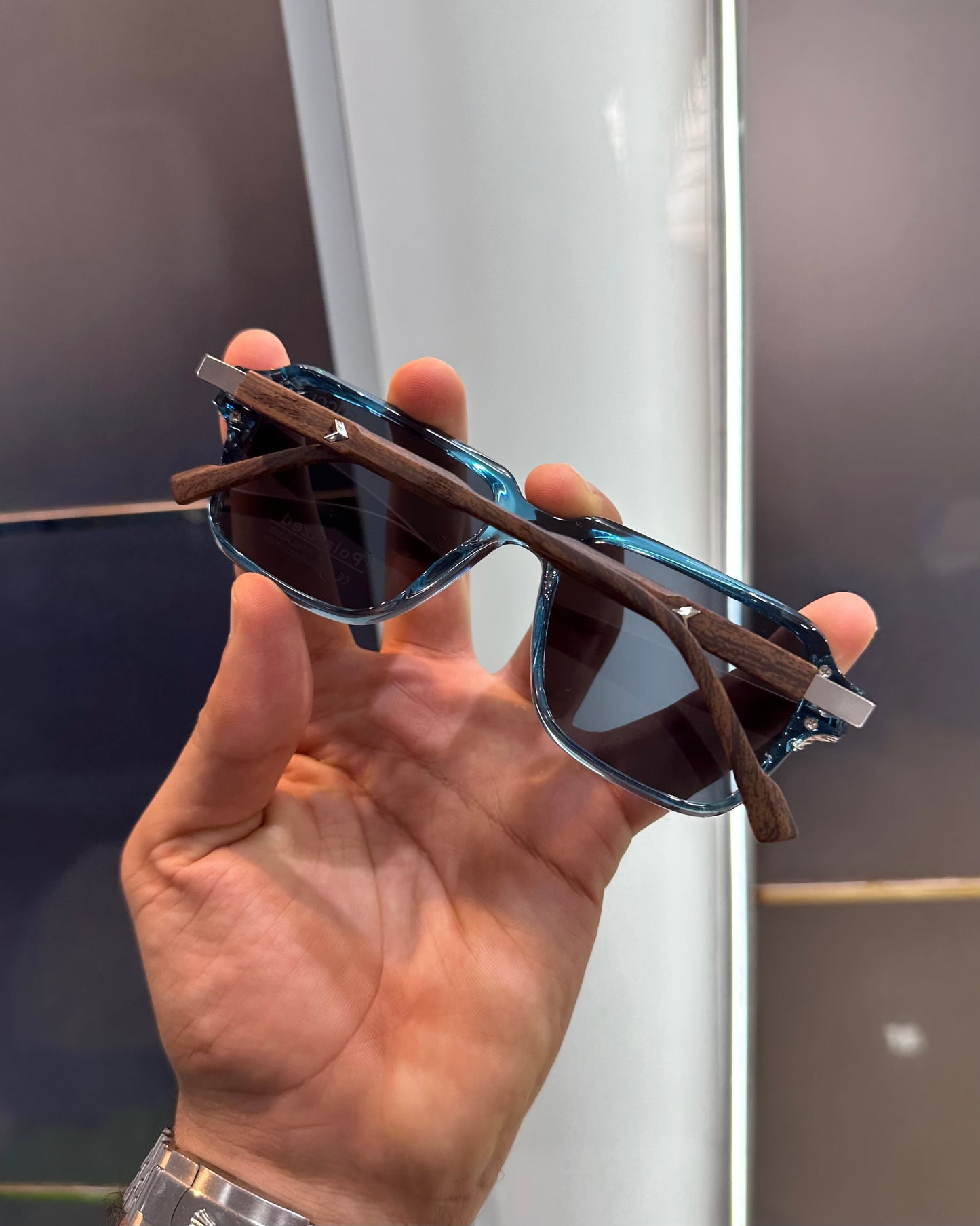 Gucci Blue Wooden Stick Luxury Shade With Original Box Packing