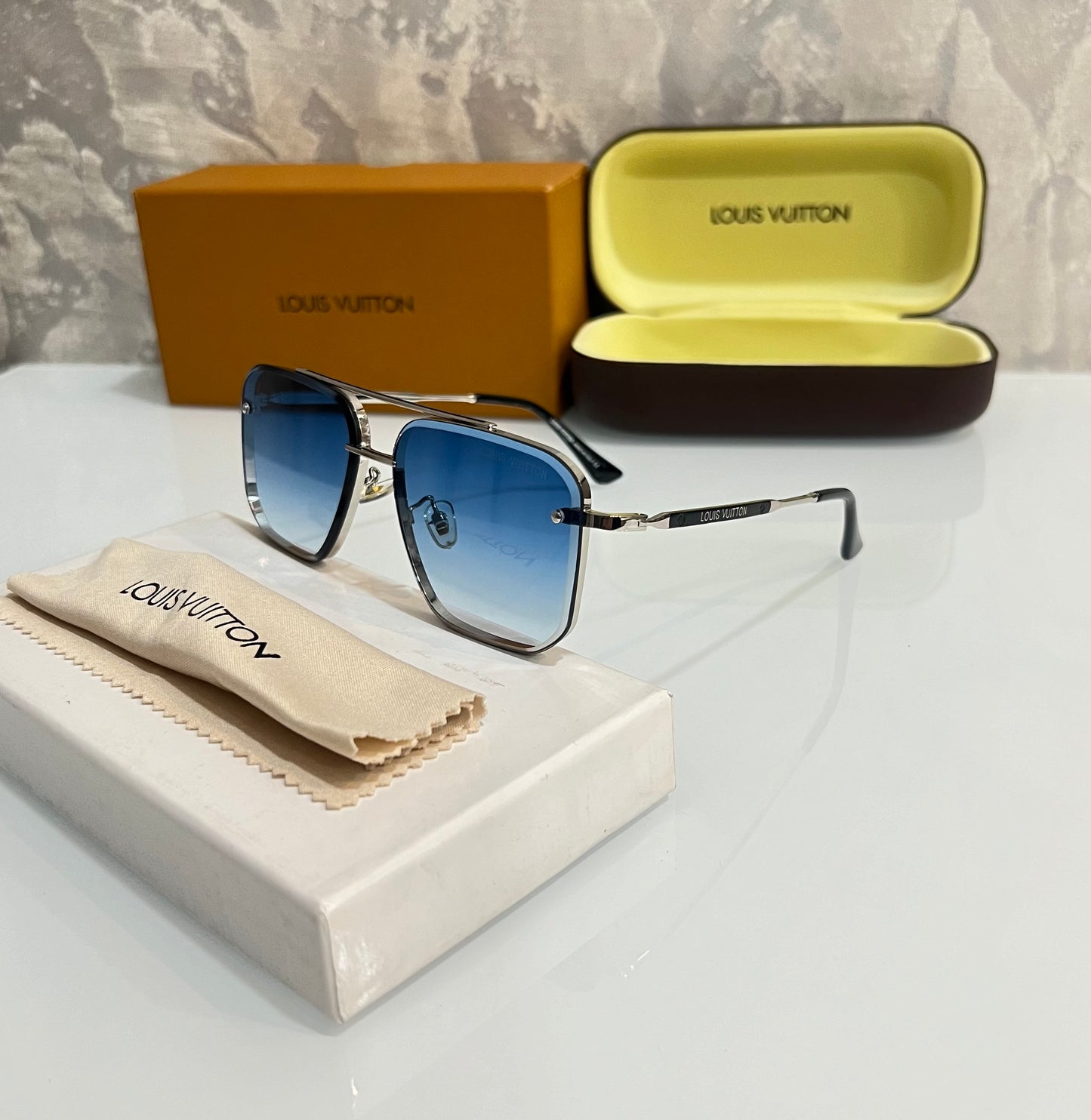 Louis Vuitton Sky Blue Metal Limited Edition Luxury Shade With Original Packing