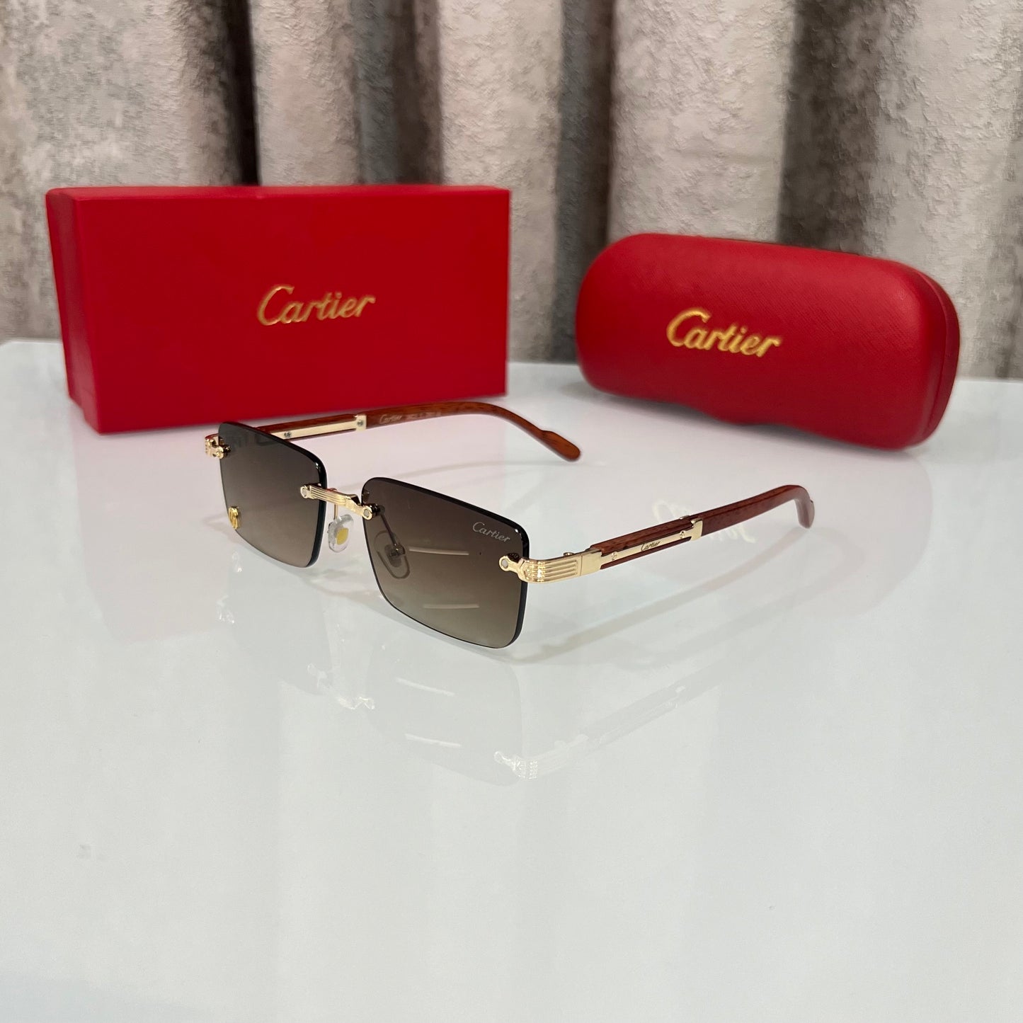 Cartier Classic Brown Karan Aujla Luxury Shade With Original Packing