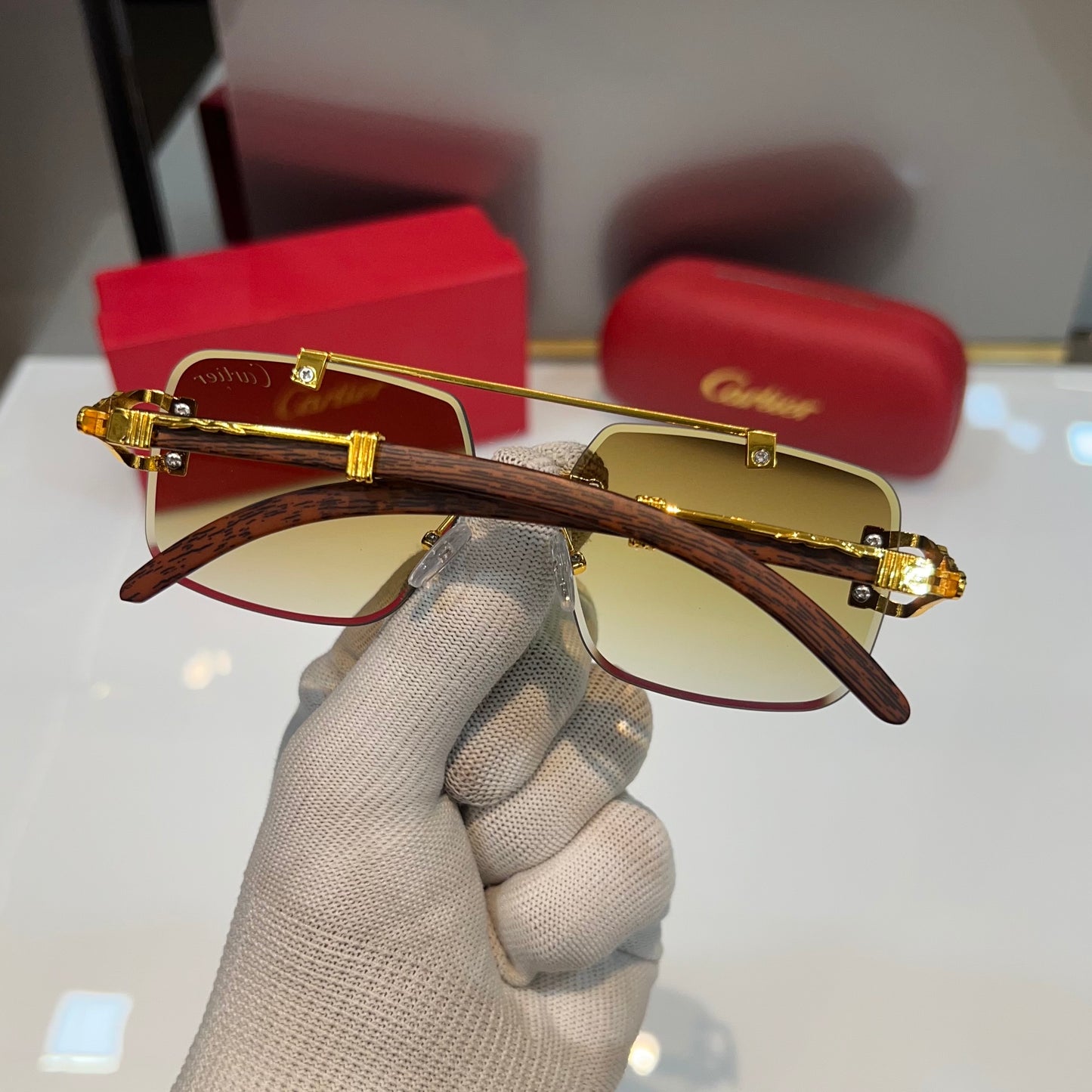 Cartier Brown Honey Singh Edition Luxury Shade With Original Box Packing