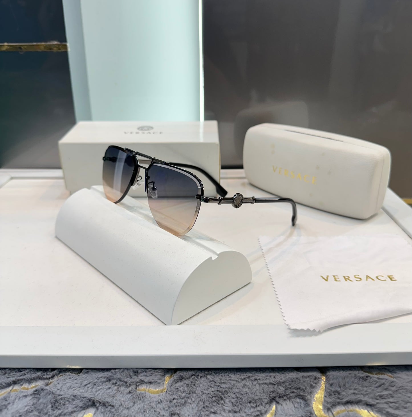Versace Dual Metal Limited Edition Luxury Shade With Original Packing