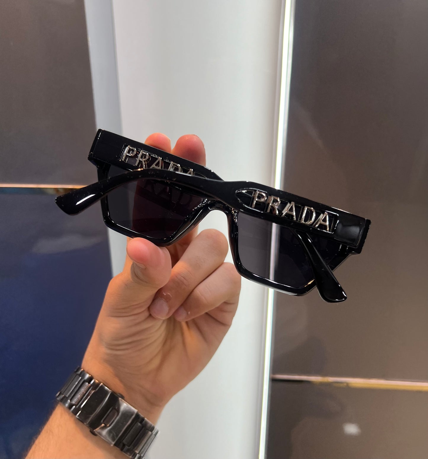Prada Milano Black Designer Luxury Shade With Original Packing