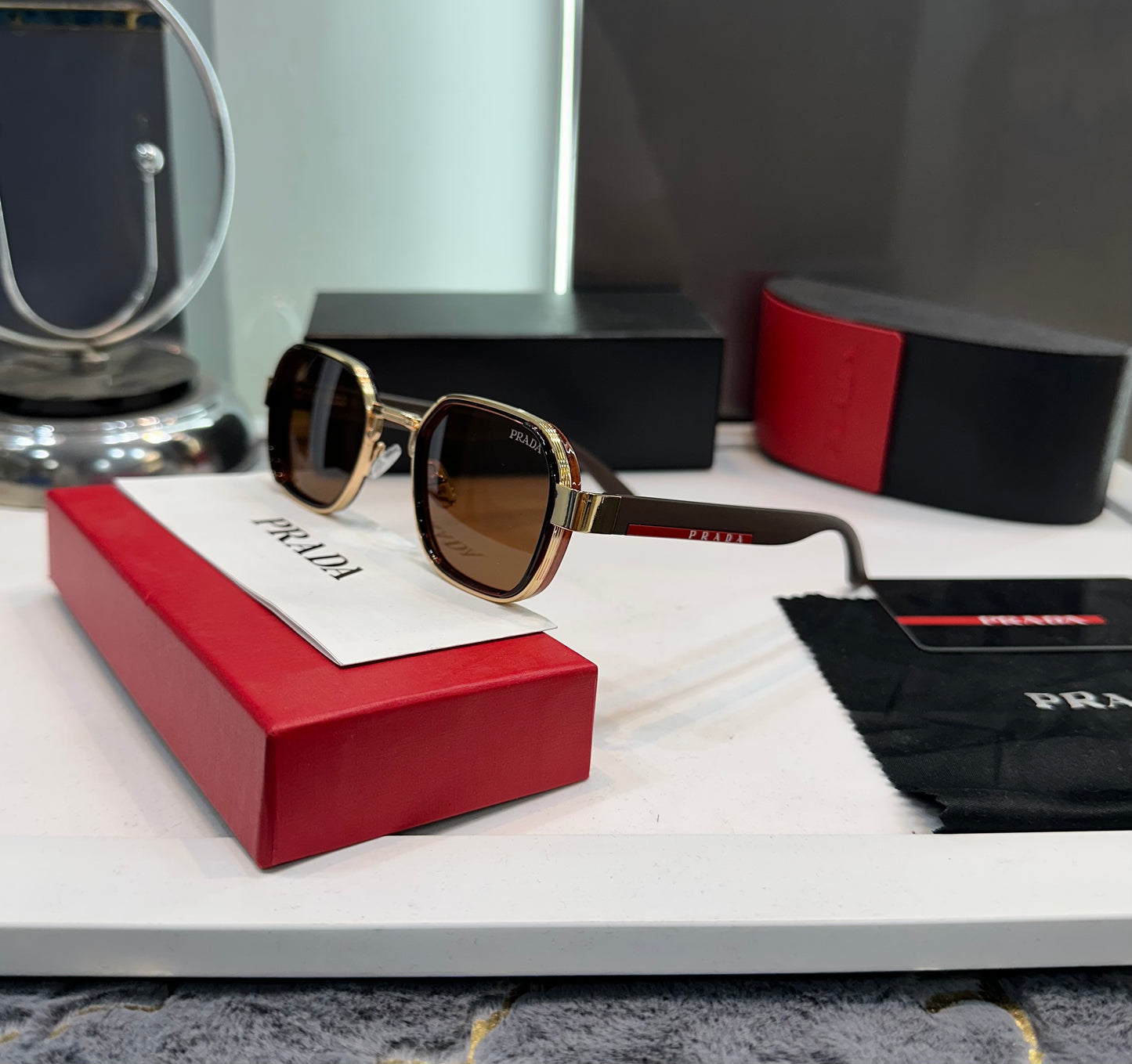Prada Milano Brown Shahid Kapoor Edition Luxury Shade With Original Packing