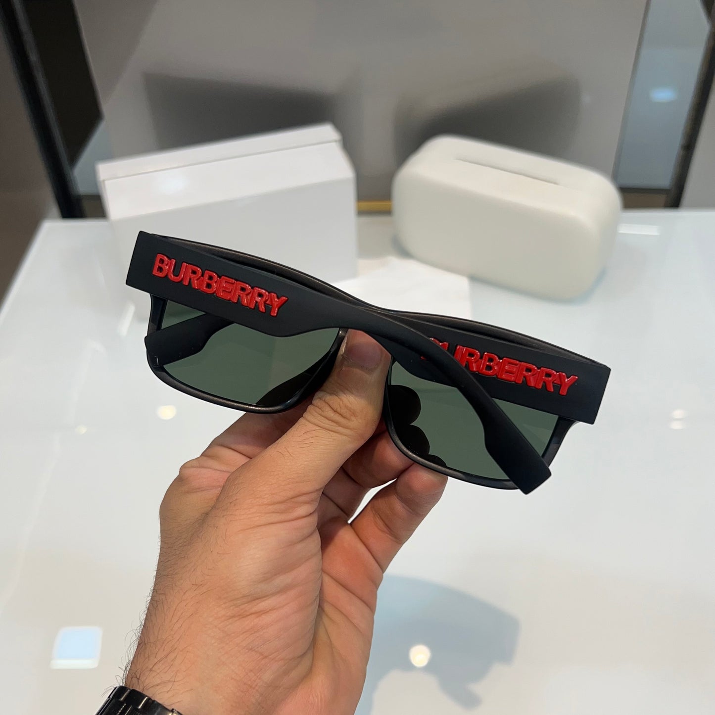 Burberry Black Red Luxury Shade With Original Packing