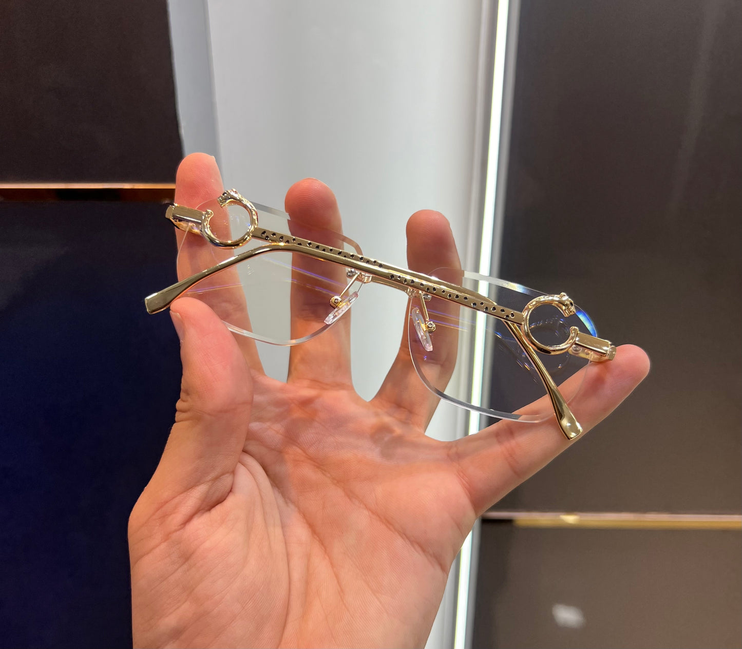 Cartier Transparent Jaguar Crazy Luxury Shade With Original Box Packing