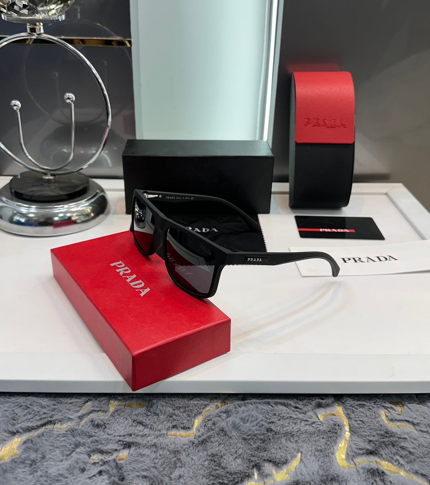 Prada Milano All Mat Black Edition Luxury Shade With Original Packing