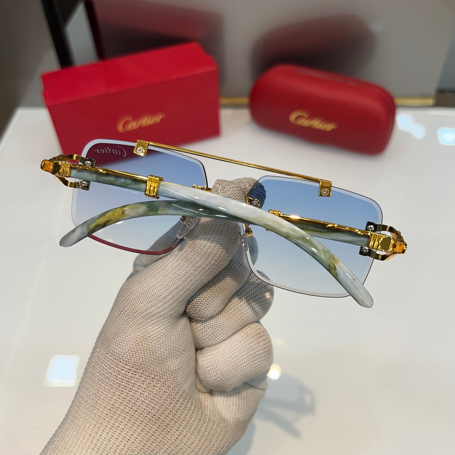 Cartier Sky Blue2 Honey Singh Edition Luxury Shade With Original Box Packing