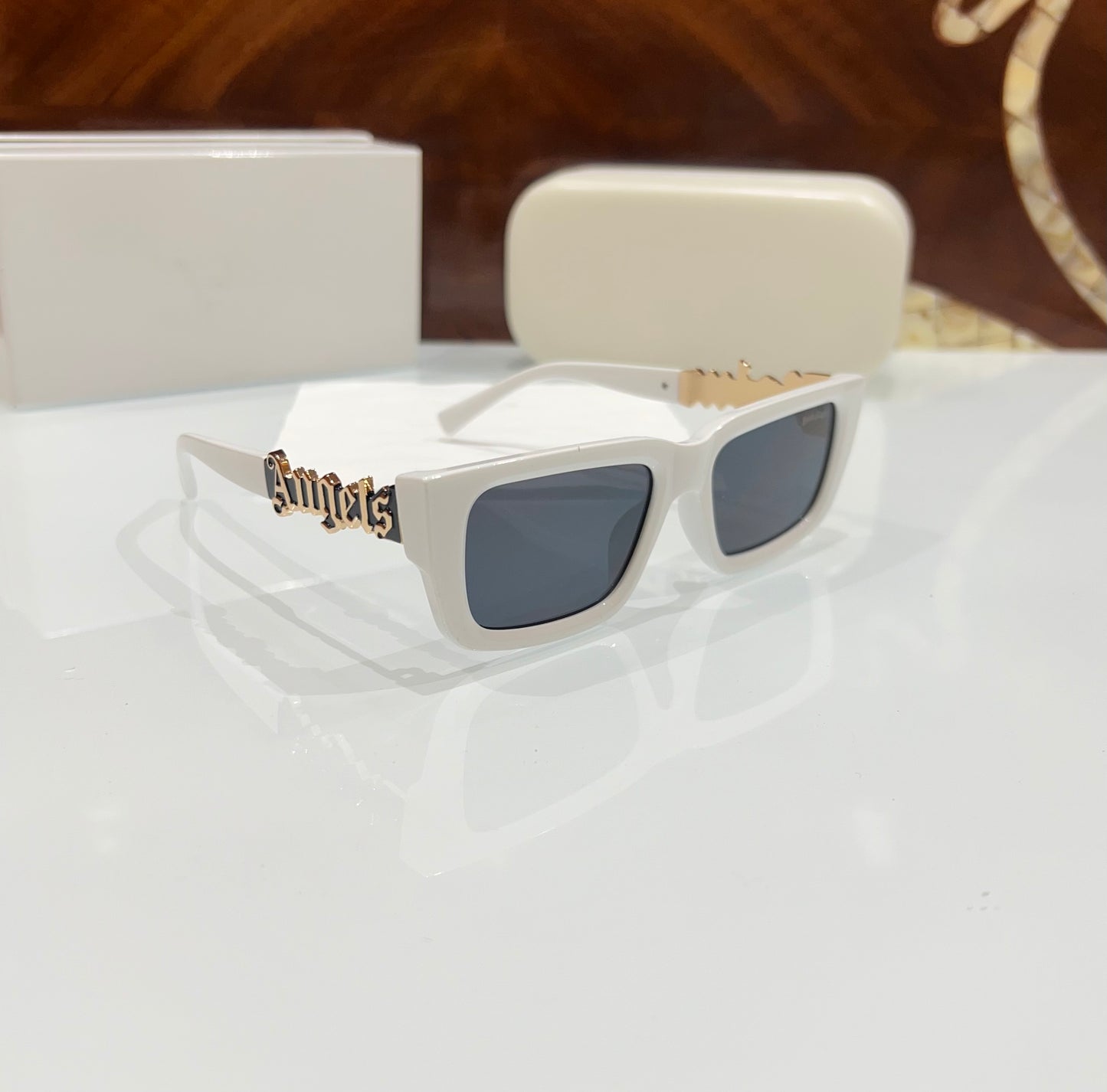 Palm Angels White Luxury Shade With Original Packing