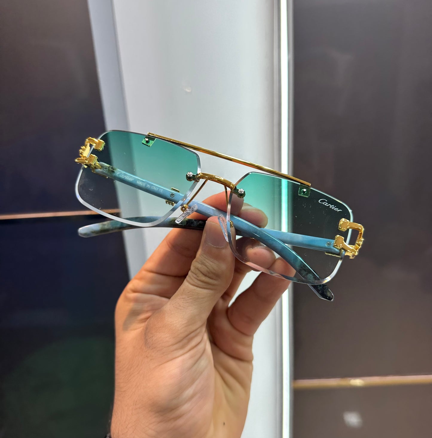 Cartier Green Honey Singh Edition Luxury Shade With Original Box Packing