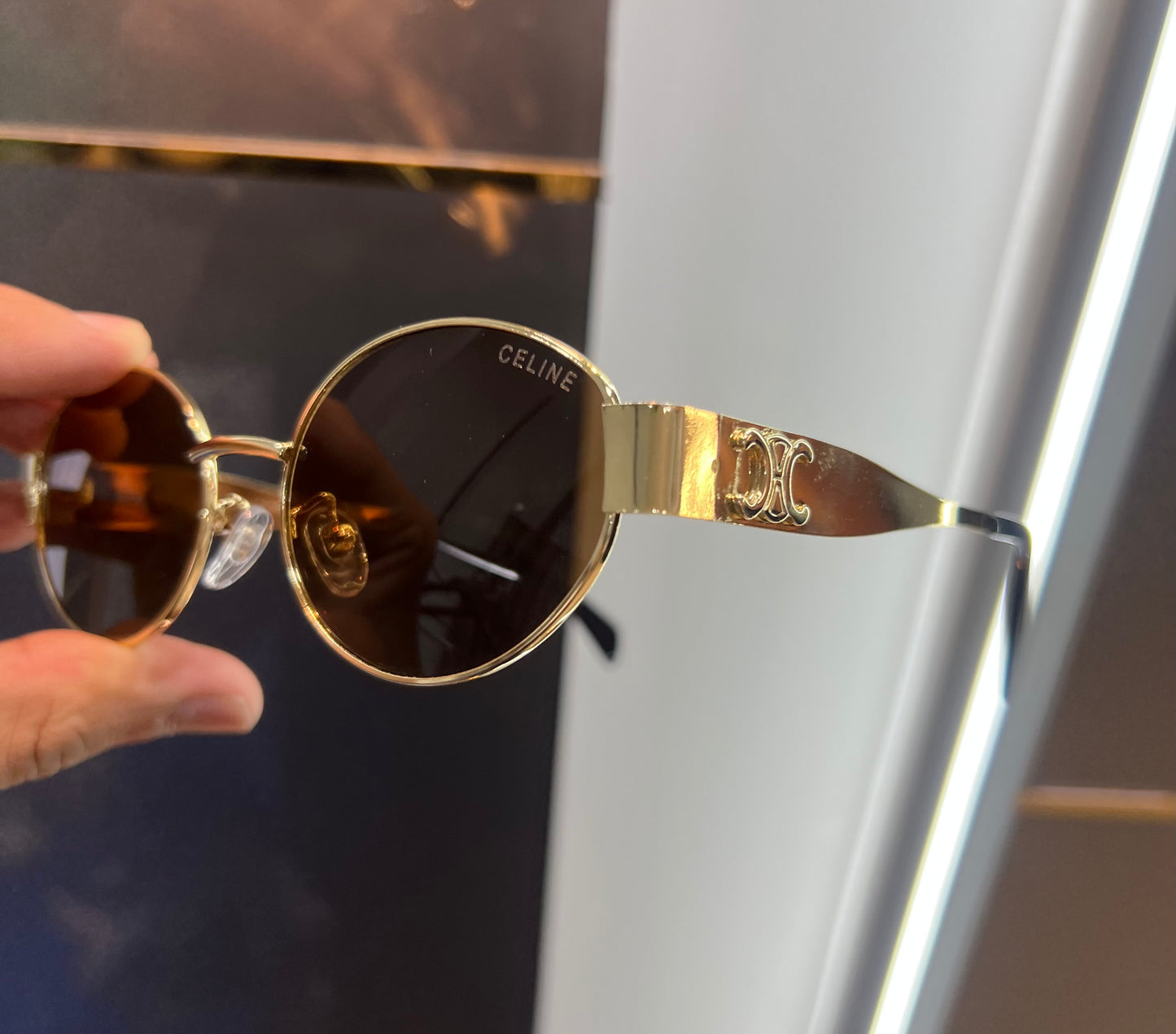 Celine Brown Gold Luxury Shade With Original Packing