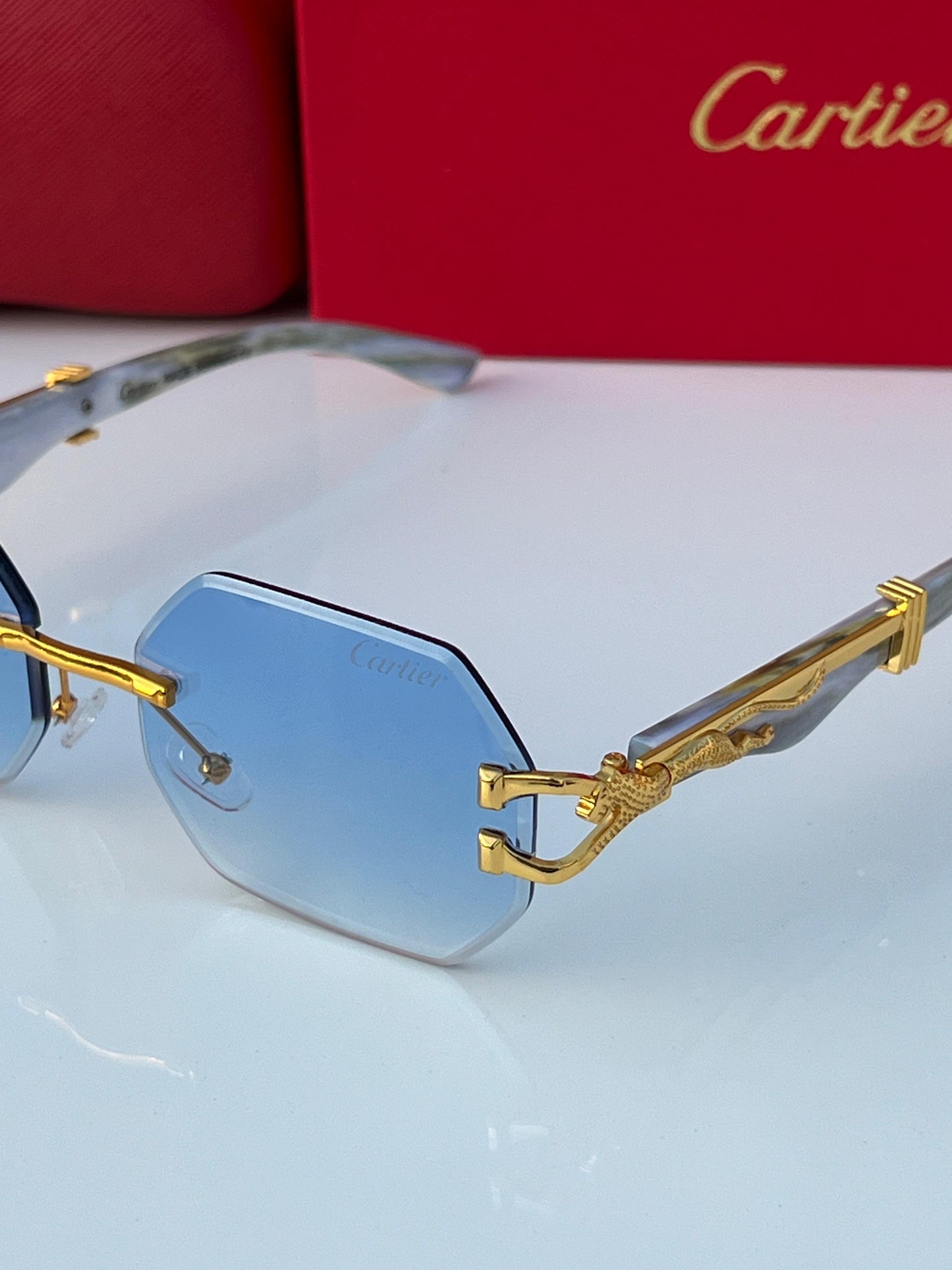 Cartier Sky Blue Honey Singh Edition Luxury Shade With Original Packing