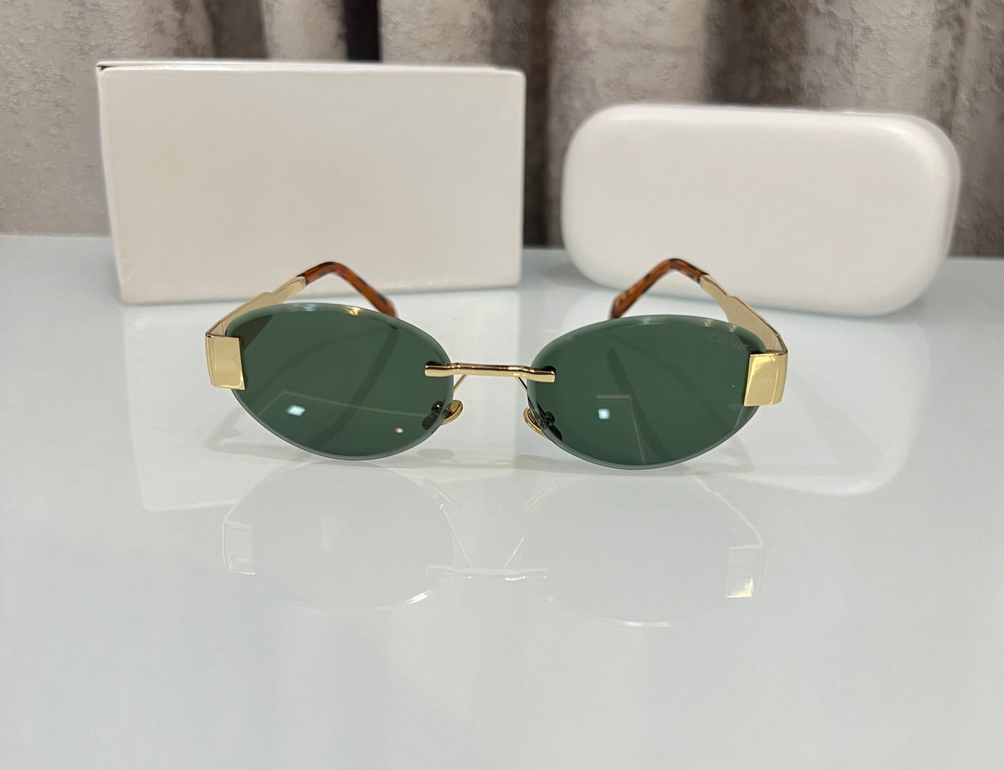 Celine Gold Green Pushpa Edition Luxury Shade With Original Packing