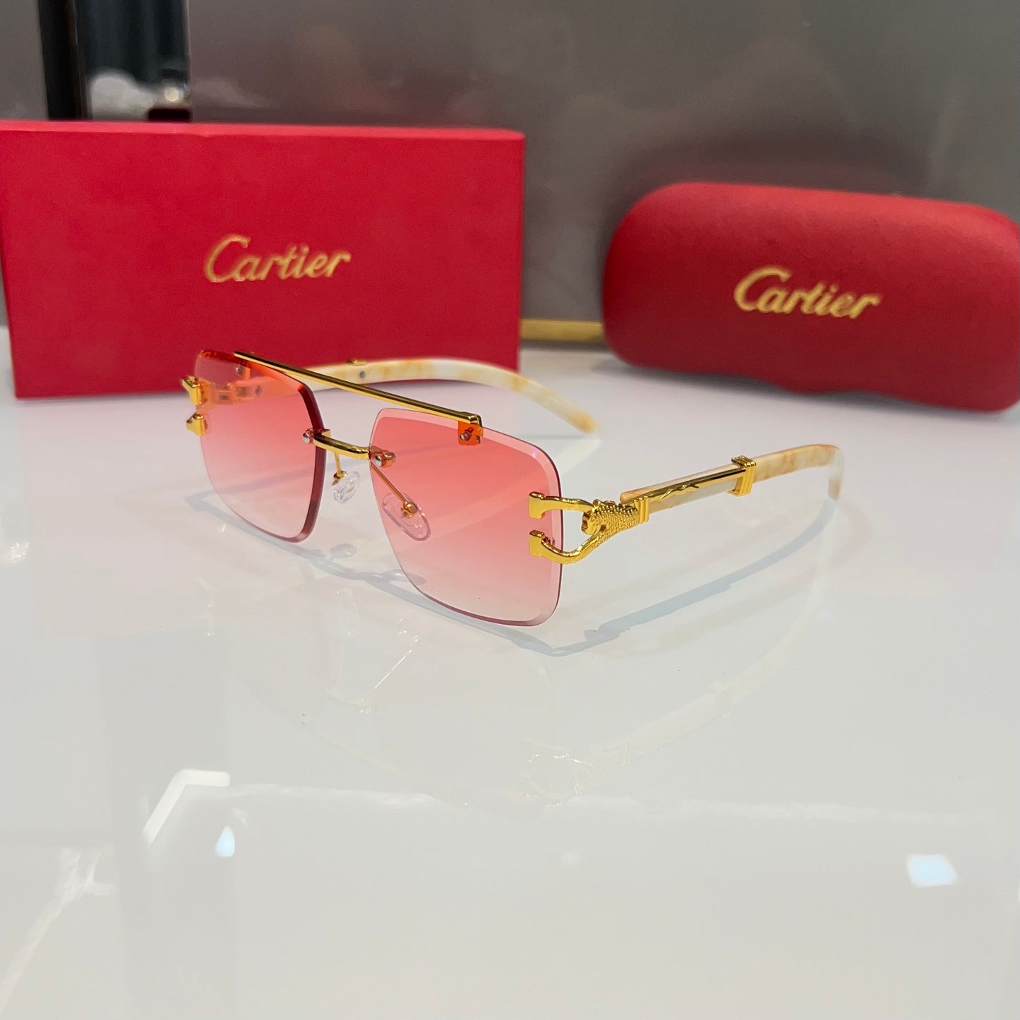 Cartier Pink Honey Singh Edition Luxury Shade With Original Box Packing