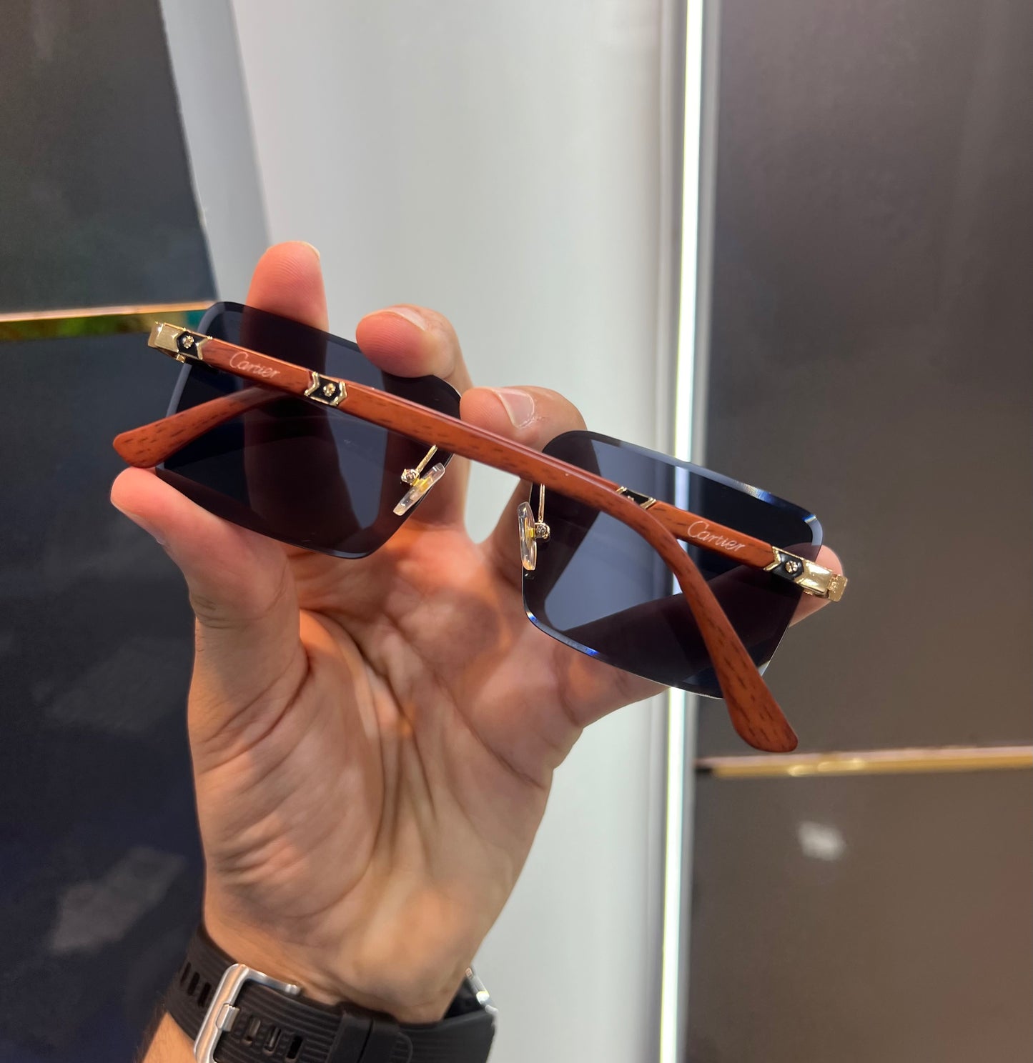 Cartier Black Brown New Luxury Shade With Original Box Packing